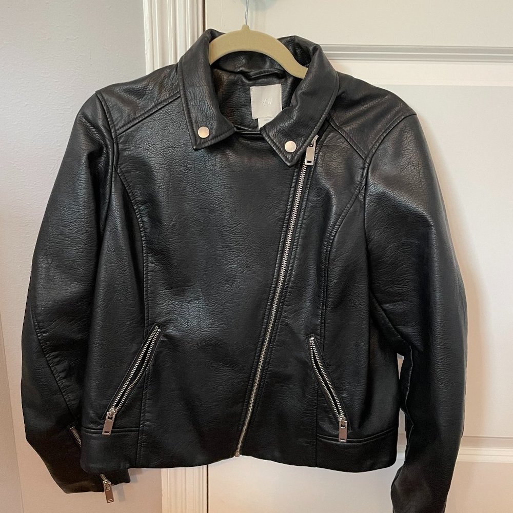 Faux Black Leather Jacket